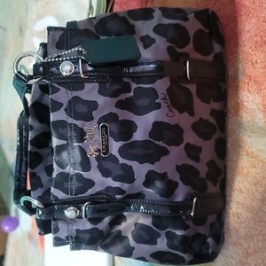 Coach leopard print purse